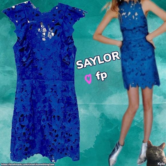 Free People Dresses & Skirts - NWT* $250 SAYLOR x fp | Lined | Cutout | Floral Open Back Dress (missing button)